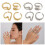 Patchwork gotische ringen van legering, set van 4 2