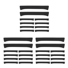 30Pièces Couvre-Tête Extensible Noir Protection Bois Camping