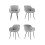 (Light Grey, Set of 4) GOEURVANT Dining Chairs 3