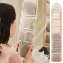 Space-Saving Foldable Hanging Closet Organizer for Underwear, Socks & Accessories - Multi-Pocket Storage Bag for Dorms, Bedrooms & Small Spaces
