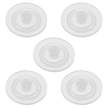 Lot de 5 bouchons anti-fuites en silicone transparent pour bouteilles d'eau et gourdes pour enfants – Compatibles avec