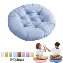 Perne rotunde de podea de 15,8 inci, pernă flexibilă pentru mobilier de sală de clasă, pentru acasă, yoga și meditație (albastru, pachet de 1)