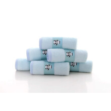 Washcloths, Rayon Made from Bamboo - 2 Layer Ultra Soft Absorbent Newborn Bath Face Towel - Reusable Wipes for Delicate Skin - Blue, 6 Pack