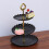 Black Three Layer Cake Stand for Display Made of PP Large Capacity 1 Piece 1