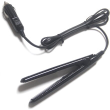 Car Portable 2-in-1 Mini Hair Straightener, Tourmaline Flat Iron for Short Hair, Anti-Curl Flat Iron for All Hair Types (Black)
