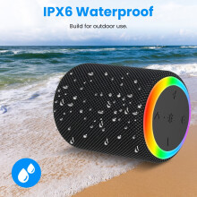 Wireless Portable Speaker with 7 RGB Lights IPX6 Waterproof