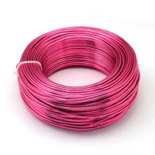 500g Aluminum Wire Jewelry Beading Craft Wire 12/15/18/20 Gauge 0.8/1/1.5/2mm-MediumVioletRed-2mm