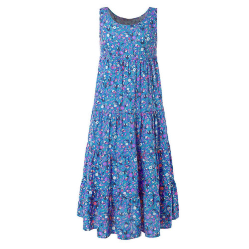 Γυναικεία Boho Floral Maxi Φορέματα Αμάνικα Φόρεμα με Αμάνικο Φόρεμα για ηλιοβασίλεμα 2