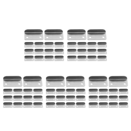 100Pcs Metal Right Angle Drawer Lock Strike Plate for Home Office Use