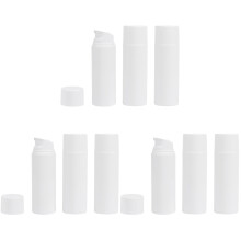 9Pièces Flacons Voyage Pression Blancs Pour Cosmétiques Rechargeables