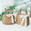 ULTNICE Boho Beach Bag Hand Basket Wicker Rectangular 1Set 1