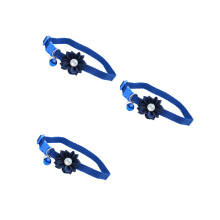 3Pcs Pet Collar with Bell and Flower for Cats Puppies