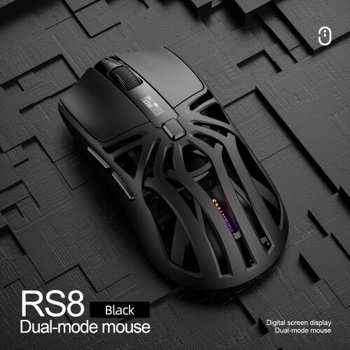 Mouse Bluetooth SMAILWOLF RS8 1000Hz, 10000dpi, conexiune în trei moduri, mouse macro ușor pentru jocuri, pentru notebook