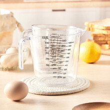 Tasse à mesurer pratique de qualité alimentaire, graduation transparente, pot doseur précis en plastique pour la pâtisserie