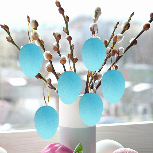 Plastic Fake Eggs for DIY Easter Eggs, Pastel Colorful Bright Plastic Easter Eggs with Hinge, Perfect for Easter Egg Hunt, Surprise Egg, Easter Hunt 1