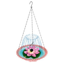 Solar Bird Bath Fountain & Hummingbird Feeder
