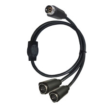 FEAMOS Din 8-Pin Splitter Y Adapter Cable Din 8 Cored Auditory/Video Cable S-Video Cord 50CM