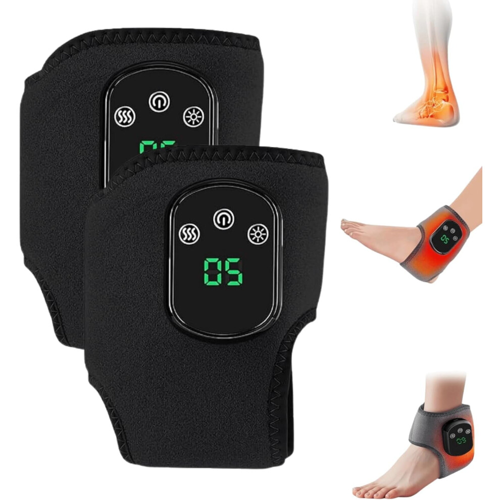 Foot Massager for Neuropathy Pain Relief, 3-Speed Vibration + 5 Heat Settings, Portable Rechargeable, Touch Screen, Improves Circulation
