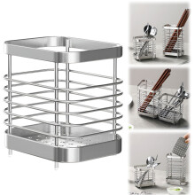 Stainless Steel Utensil Drying Rack for Kitchen – Countertop Fork & Spoon Holder, Keeps Countertop Organized – Compatible with Standard Utensils