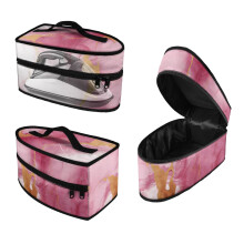 Pink Marble Pattern Handheld Travel Steamer Bag 11.8 x 6.69