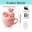 Heart-Shaped Acrylic Tea Cup Ornament 1 Piece 1