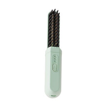 Mini Portable Electric Hair Straightening Brush with Three-Gear Temperature Adjustment and Anti-Scald Combs for Various Hair Types