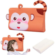Calmlye Sensory Pillow – Breathable Memory Foam Toddler Pillow with Cute Monkey Design, Ergonomic Support, Portable (Compatible with Kids)