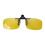 Rectangle Clear Yellow Lens Rimless Clip  Night Vision Driving Glasses 2