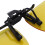Rectangle Clear Yellow Lens Rimless Clip  Night Vision Driving Glasses 3