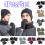Ensemble bonnet d'hiver en maille Cheers avec cache-cou et gants 1