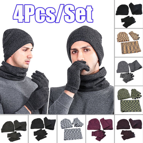 Ensemble bonnet d'hiver en maille Cheers avec cache-cou et gants