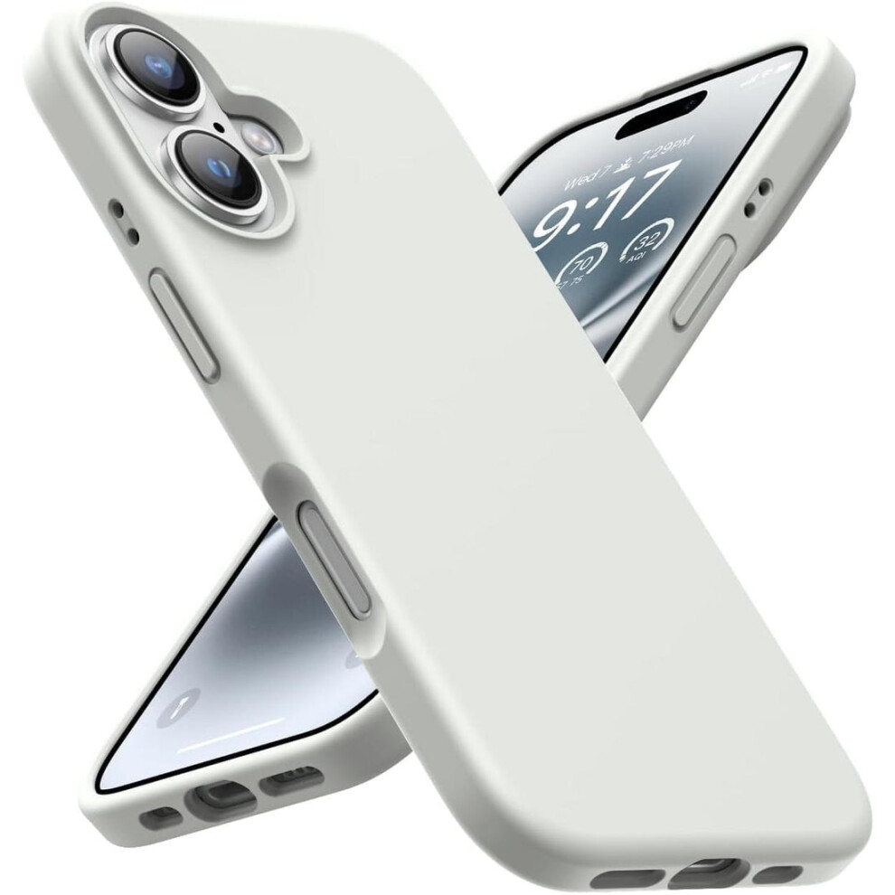 Liquid Silicone Case For Iphone 16 Â Shockproof, Slim, Compatible With Apple Iphone 16 White 9180435282606