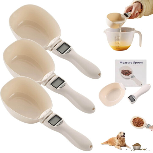 Colher medidora digital com visor LCD, 800 g, 0,1 g