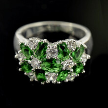 Women's 925 Silver Plated Zircon Ring