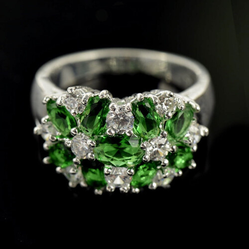 Women's 925 Silver Plated Zircon Ring