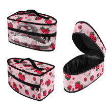 Strawberry and Daisy Pattern Steamer Carrying Case Polyester Portable Easy to Carry Closet, Case Only