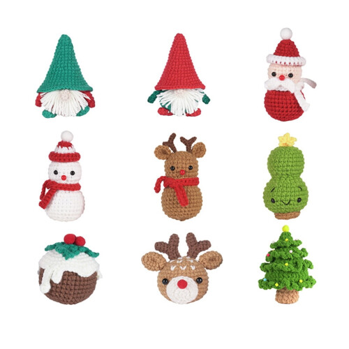 Christmas Crochet Kit for Beginners with Yarn Hook Needle 2