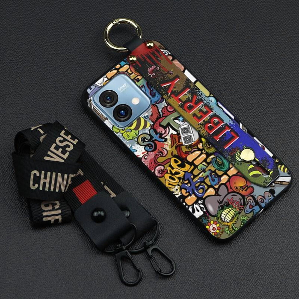 Moto G Stylus 5G 2023 Phone Case Â Graffiti Kickstand, Wristband, Waterproof, Dirt-Resistant Silicone Cover 9422877964284