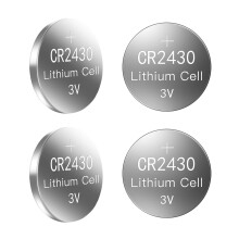 5Pcs CR2430 Batteries 3V High Capacity Long Lasting CR2430 Safety Battery Coin Button Cell Lithium Batteries for LED