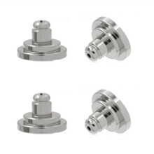 4Pieces Ear Backs for Heavy Earrings Locking Earring Backings Replacements Earrings Supports for Earwear Ornament Silver