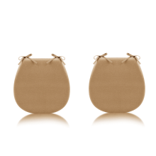 Set van 2 keukenstoelkussens, antislip zitkussens voor eetkamerstoelen met bevestigingsbandjes, gevuld met traagschuim.