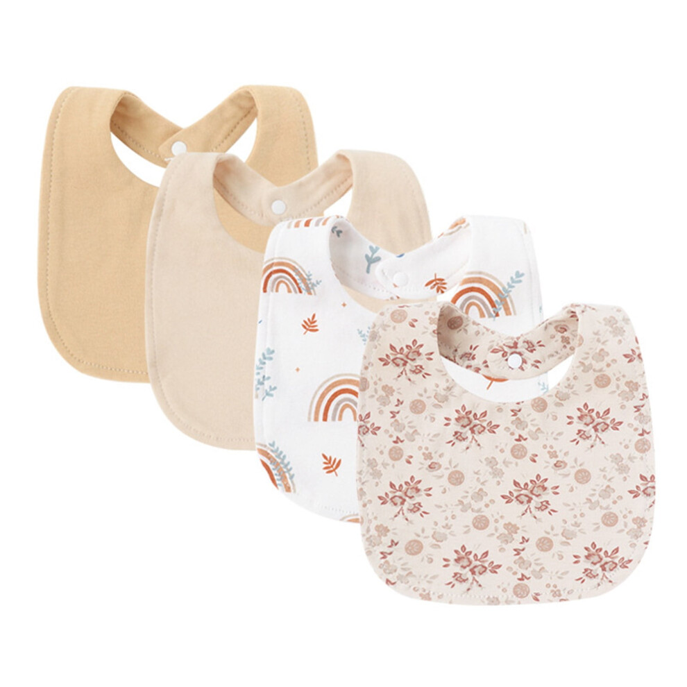 4pcs Newborns Drooling Bib Breathable Burp Cloth for 0-24 Months Baby Comfortable Saliva Towel for Toddler