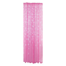 Pink Snowflake Christmas Sheer Curtains, 6.56 Ft Long, Rod Pocket Voile Drapes for Living Room, Bedroom, Holiday Backdrop – 1 Panel