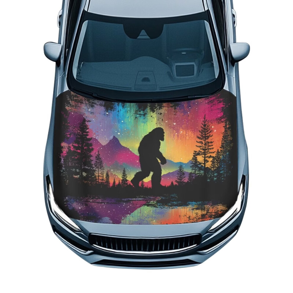 Waterproof Rainbow Starry Gorilla Car Hood Cover Â Universal For Sedans, Small Suvs & Trucks, Easy Install, Compatible With Most Vehicles 9027700574960