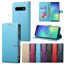 Leather Wallet Phone Case For compatible with Samsung Galaxy S10 Plus S10E S9 Plus S8 Plus Phone Case Wallet Case Leather Phone Cover Card Zipper