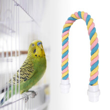 Vogel-Kletterseil aus Baumwolle als Spielzeug für Nymphensittiche & Wellensittiche, lebendige Farben, 24,4 cm