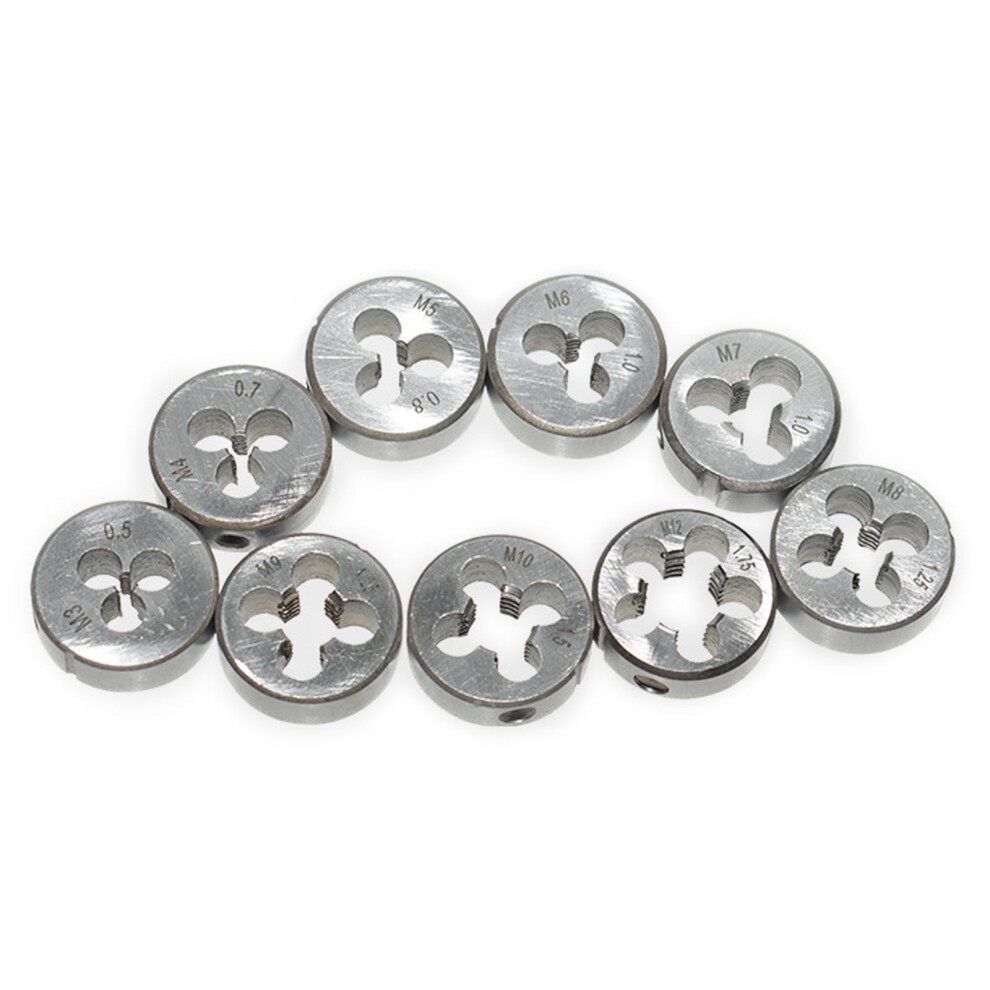 9Piece Left Hand Metric Thread Die Set Mechanical Maintenance Professional Threading Tool For Diyer Projects Accessories 9399596689678