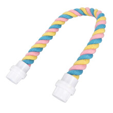 Bird Perch Climbing Rope Cotton Toy for Cockatiels & Parakeets Vibrant 9.6in