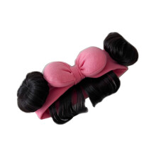Trendy Baby Bun Headwear Bowknot Girls Hair Bangs Fashionable Hair Accessory Cosplay Party Headband for Girls