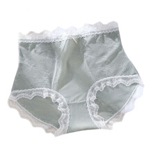 Women's High Waist Lace Seamless Briefs Green 2XL